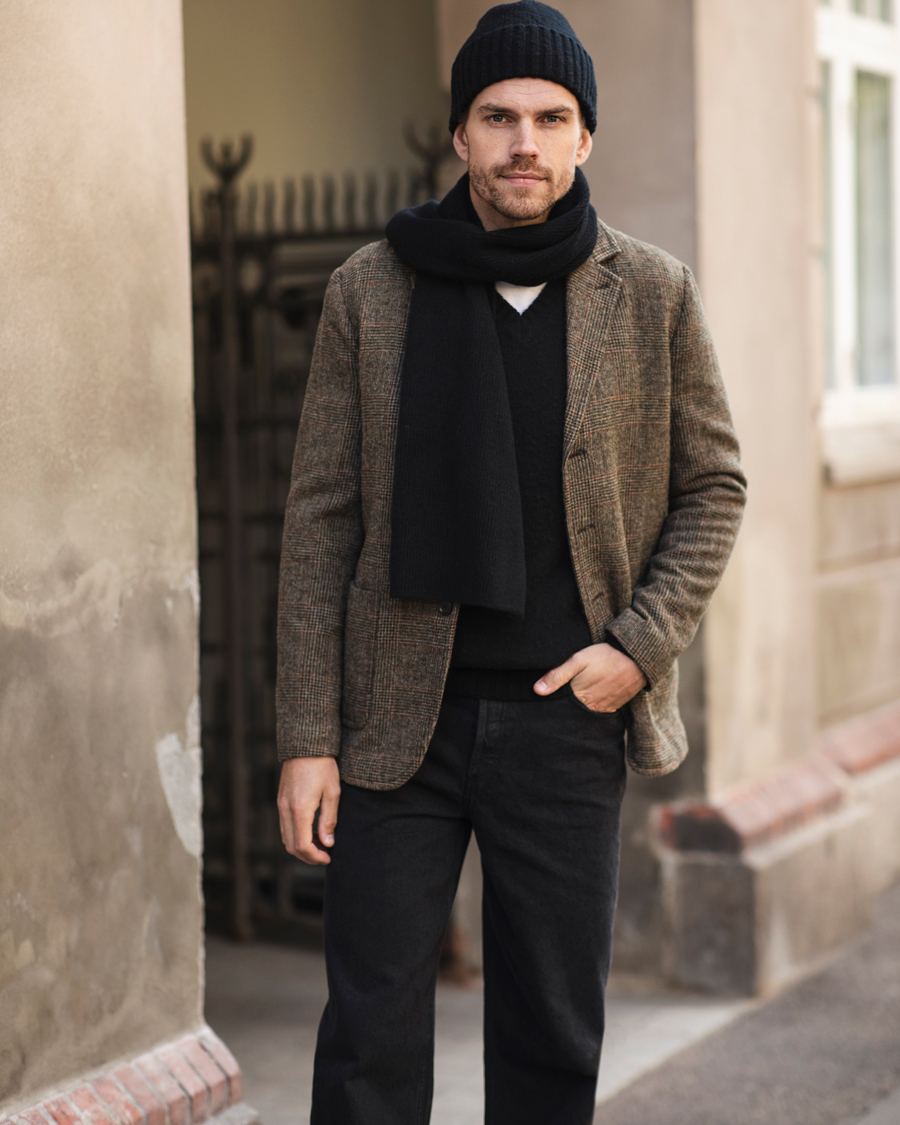 Uomini | Blazers | Aspesi | Harris Tweed Blazer Brown Check
