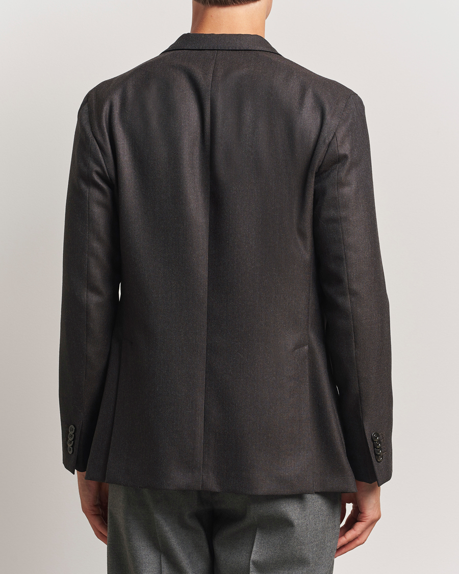 Uomini | Blazers | Boglioli | K Jacket Wool Hopsack Blazer Dark Brown