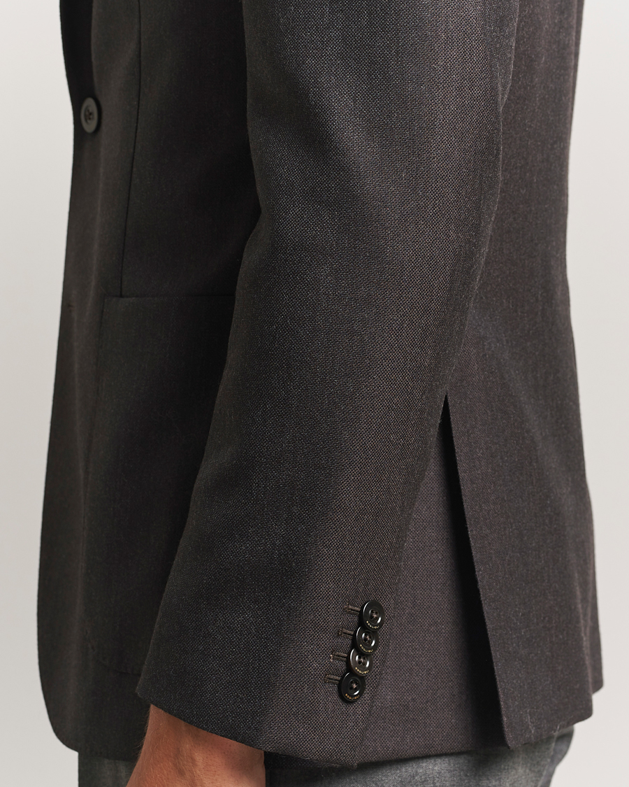 Uomini | Blazers | Boglioli | K Jacket Wool Hopsack Blazer Dark Brown