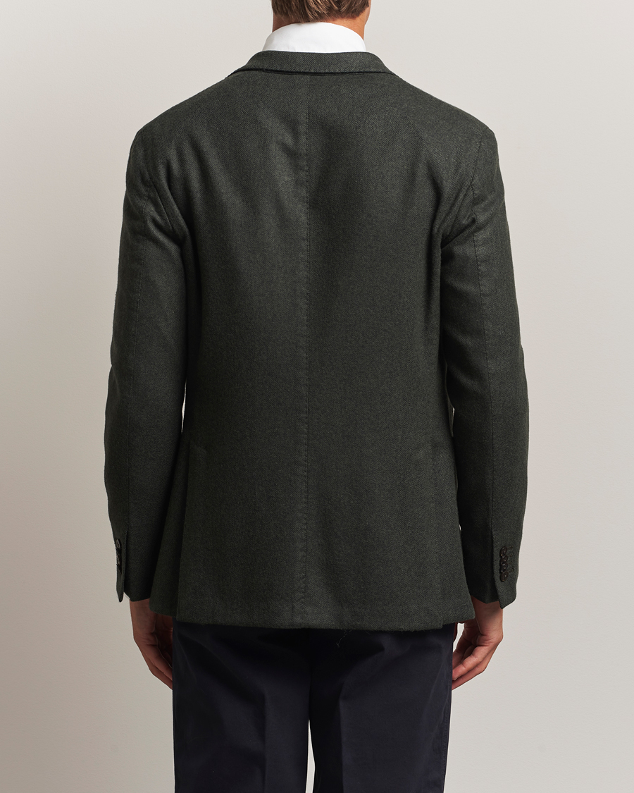 Uomini | Blazers | Boglioli | K Jacket Wool Herringbone Blazer Hunting Green