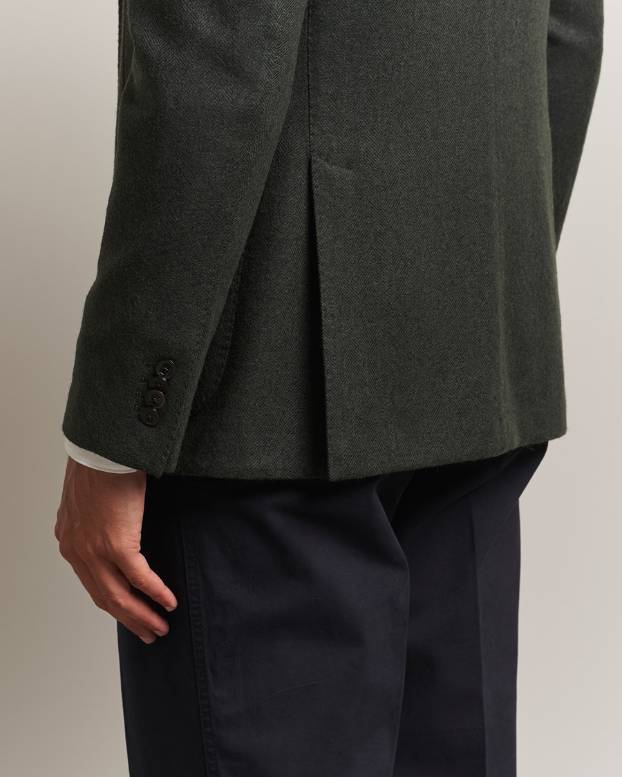 Uomini | Blazers | Boglioli | K Jacket Wool Herringbone Blazer Hunting Green