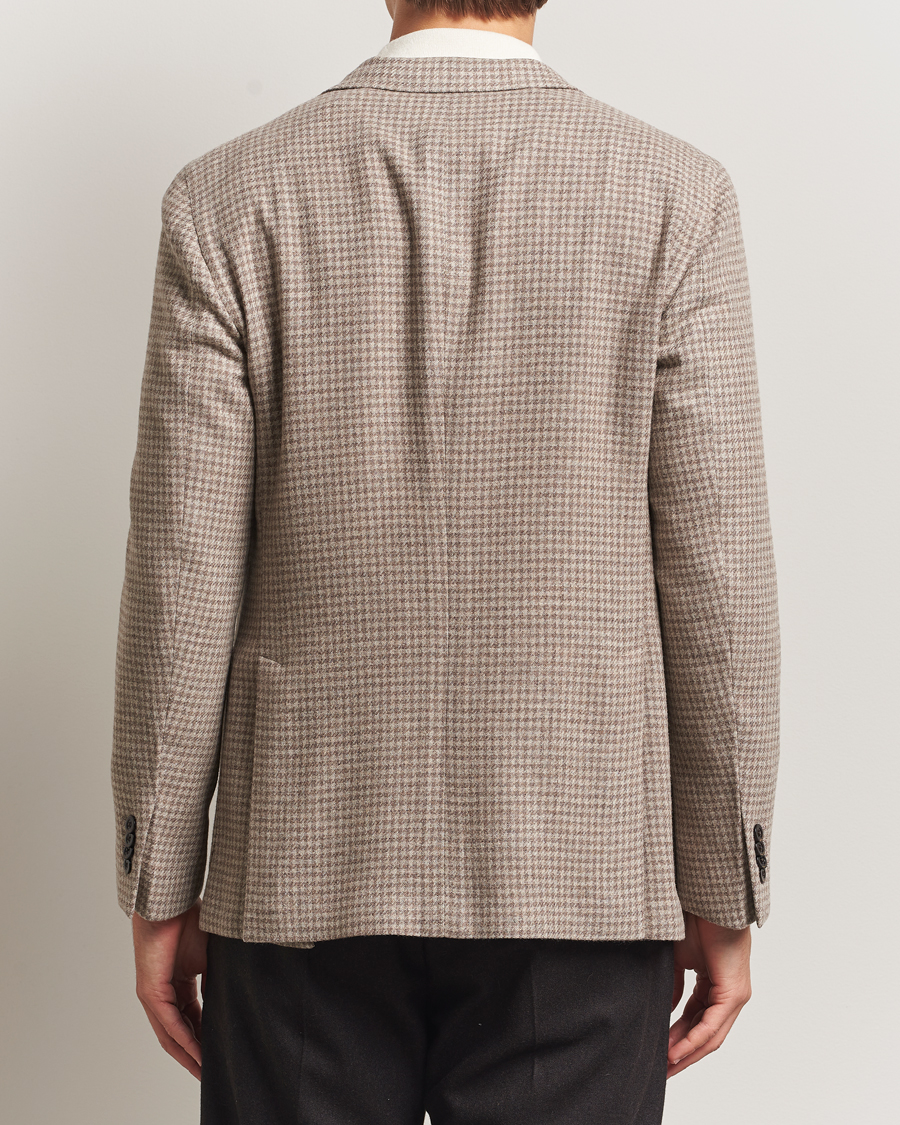Uomini | Blazers | Boglioli | K Jacket Cashmere/Wool Houndstooth Blazer Beige