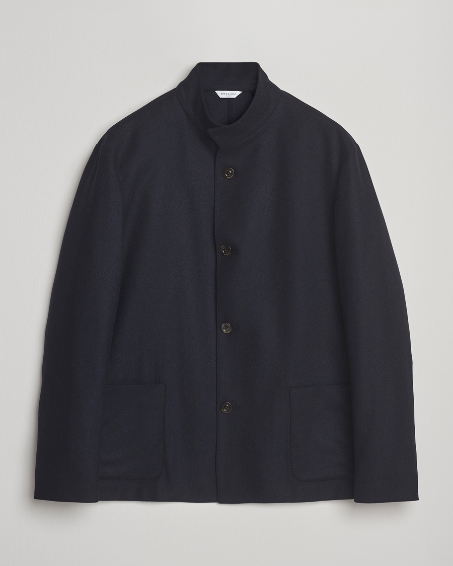 Uomini | Giacche | Boglioli | Flannel Painter Jacket Navy