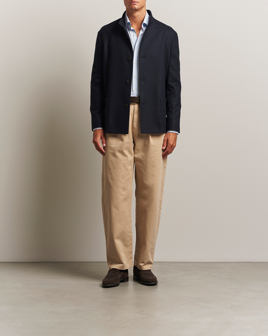 Uomini | Giacche | Boglioli | Flannel Painter Jacket Navy