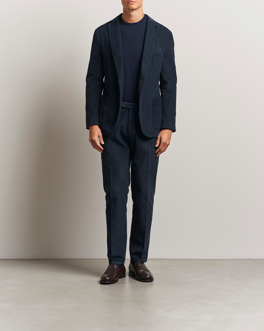 Uomini | Abiti | Boglioli | K Jacket Baby Corduroy Suit Navy