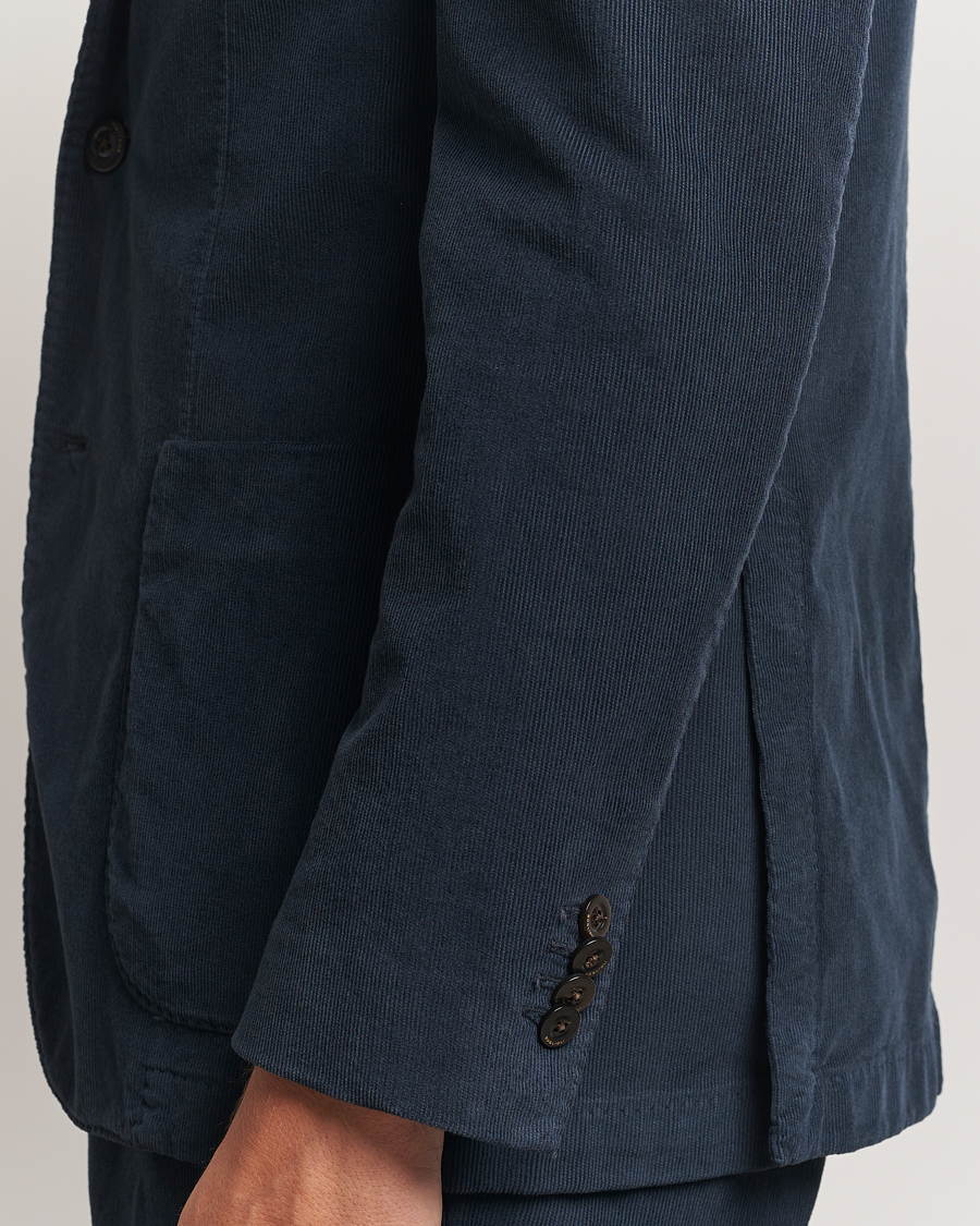 Uomini | Abiti | Boglioli | K Jacket Baby Corduroy Suit Navy