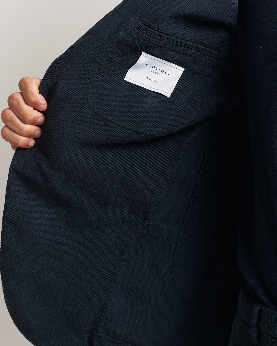 Uomini | Abiti | Boglioli | K Jacket Baby Corduroy Suit Navy