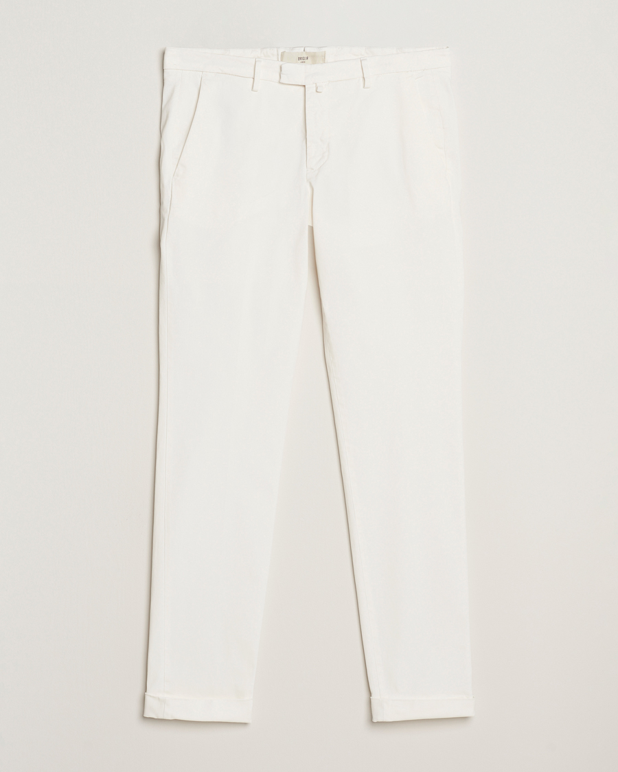 Uomini | Pantaloni | Briglia 1949 | Slim Fit Cotton Stretch Chino Off White