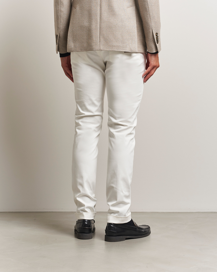 Uomini | Pantaloni | Briglia 1949 | Slim Fit Cotton Stretch Chino Off White