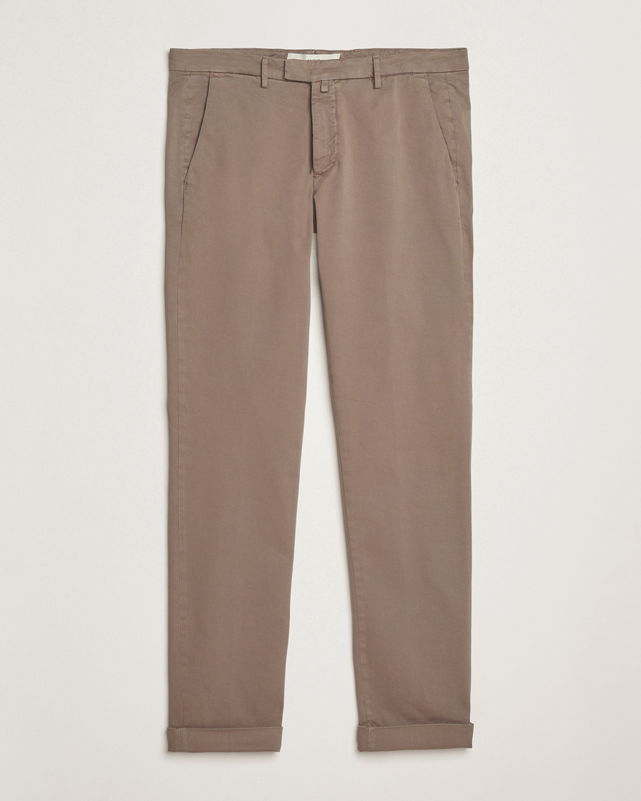 Uomini | Pantaloni | Briglia 1949 | Slim Fit Cotton Stretch Chino Taupe