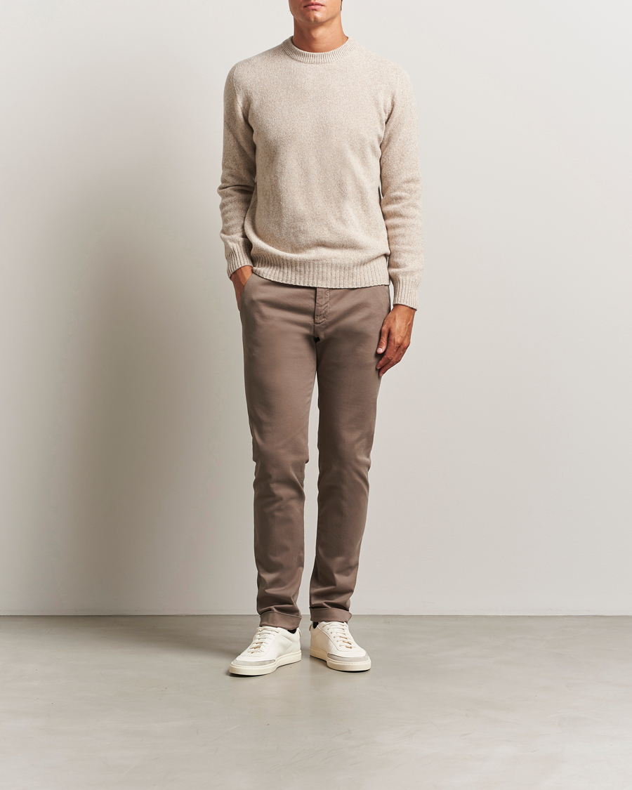 Uomini | Pantaloni | Briglia 1949 | Slim Fit Cotton Stretch Chino Taupe
