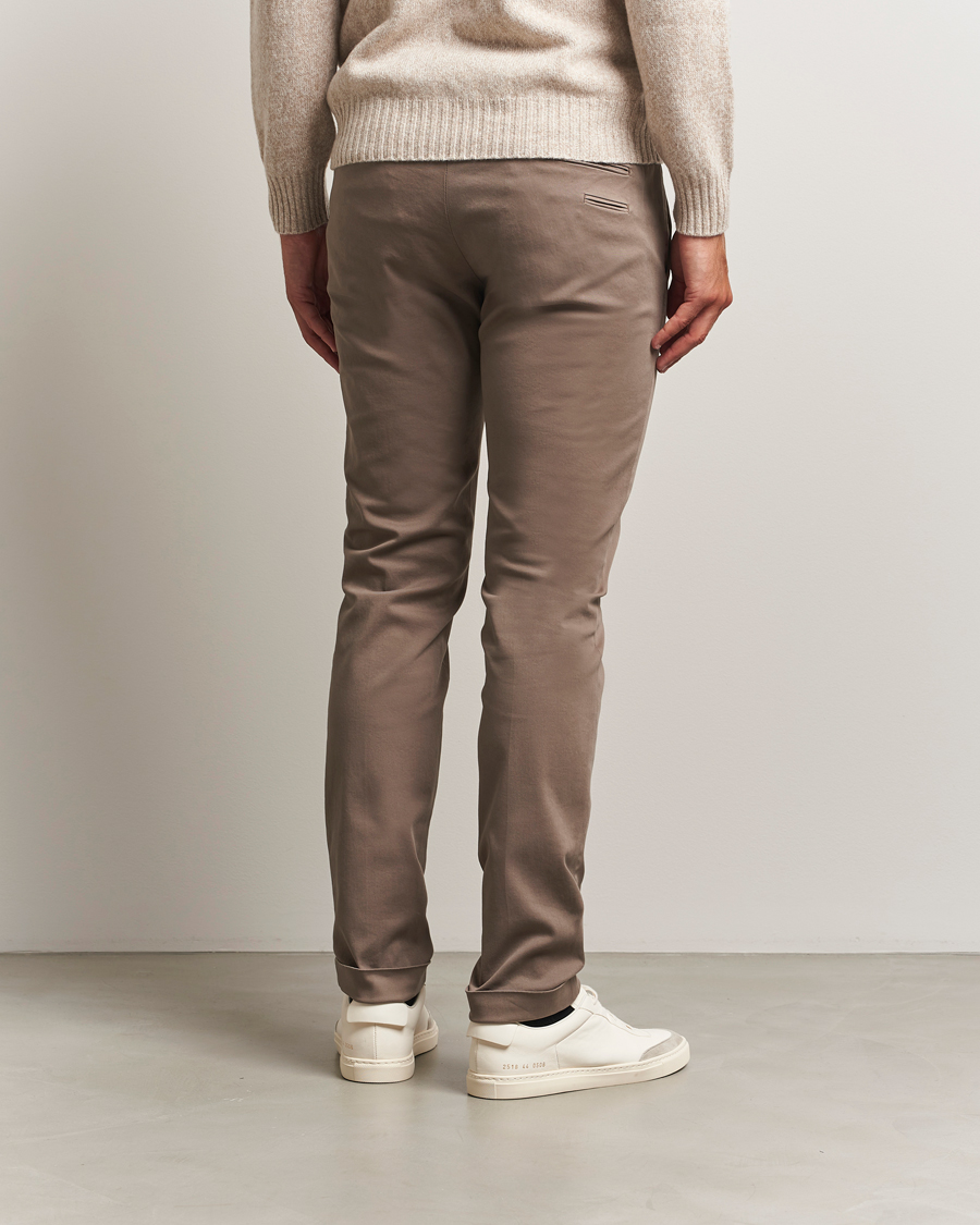 Uomini | Pantaloni | Briglia 1949 | Slim Fit Cotton Stretch Chino Taupe