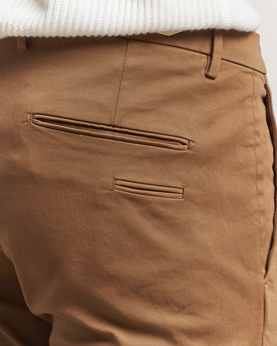 Uomini | Pantaloni | Briglia 1949 | Slim Fit Cotton Stretch Chino Mid Brown