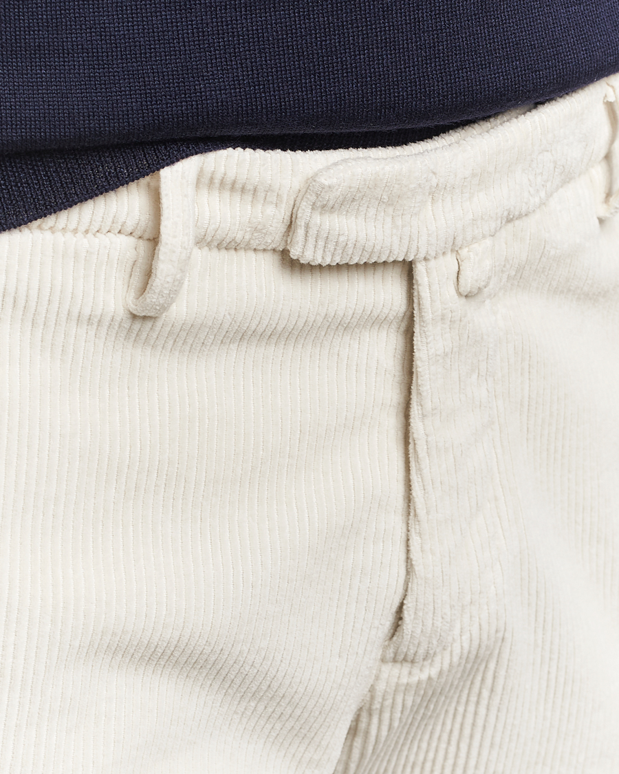 Uomini | Pantaloni | Briglia 1949 | Slim Fit Corduroy Trousers Off White