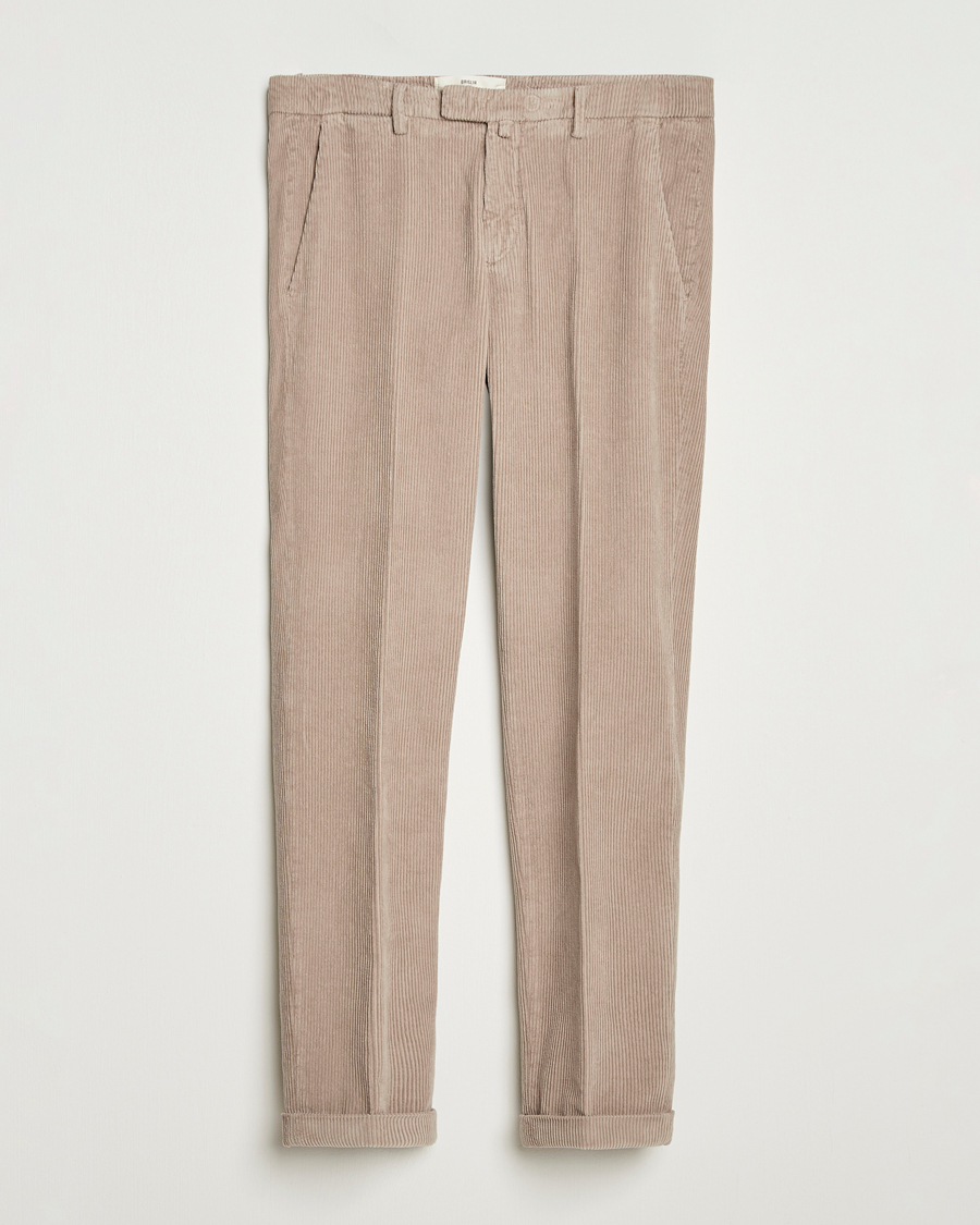 Uomini | Pantaloni | Briglia 1949 | Slim Fit Corduroy Trousers Beige