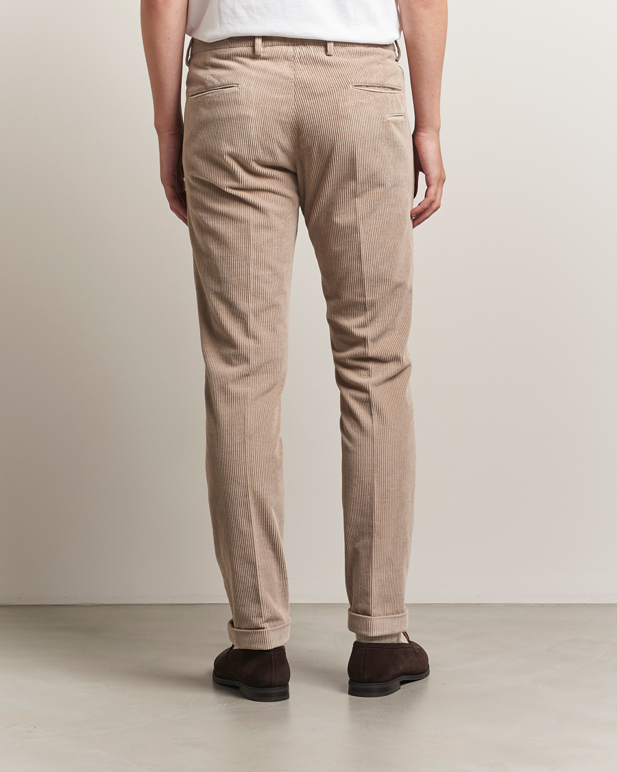 Uomini | Pantaloni | Briglia 1949 | Slim Fit Corduroy Trousers Beige