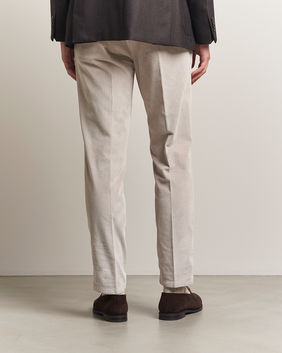 Uomini | Pantaloni | Briglia 1949 | Easy Fit Corduroy Trousers Beige