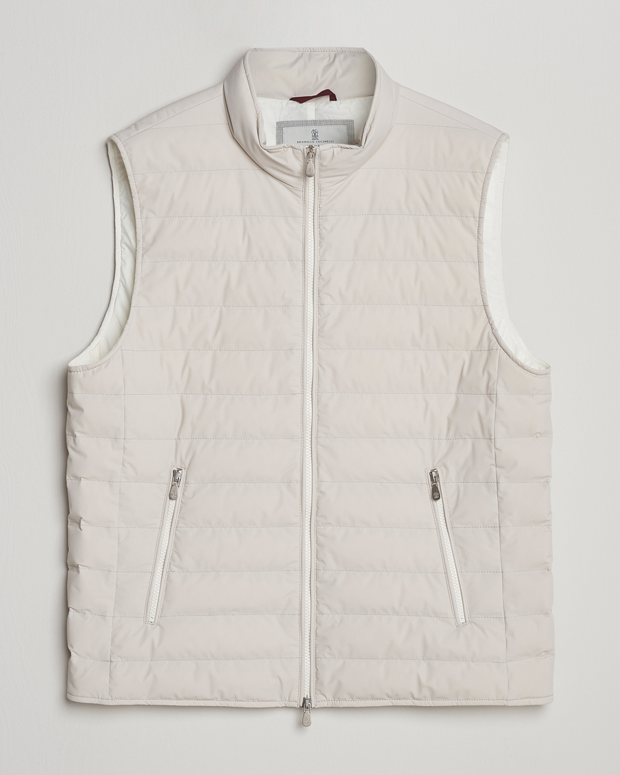 Uomini | Giacche | Brunello Cucinelli | Nylon Gilet Light Beige