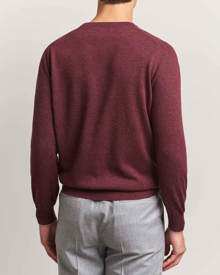 Uomini | Maglieria | Brunello Cucinelli | 2 Ply Cashmere Pullover Amaranto