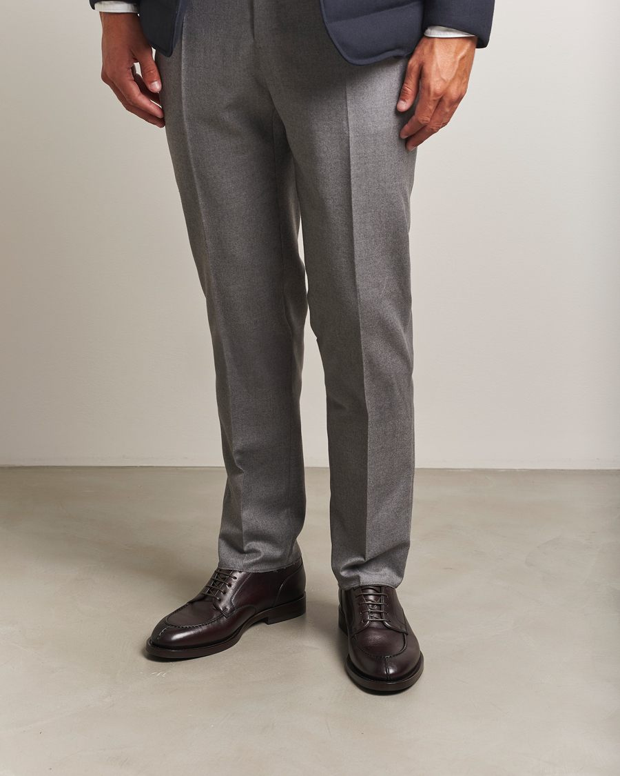 Uomini | Maglieria | Brunello Cucinelli | Cashmere Rib Crew Neck Sweater Pearl Grey