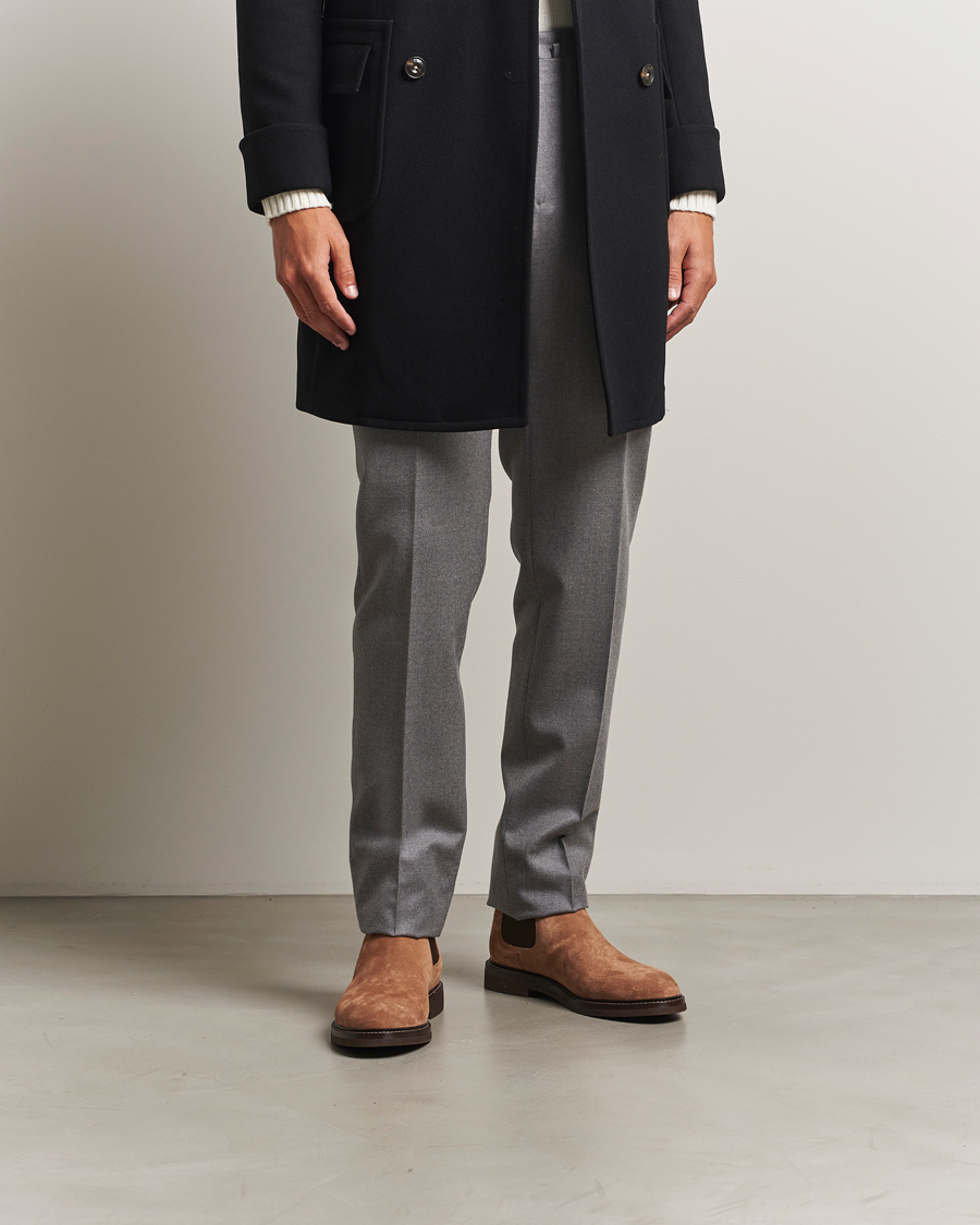 Uomini | Stivali | Brunello Cucinelli | Chelsea Boots Brown Suede