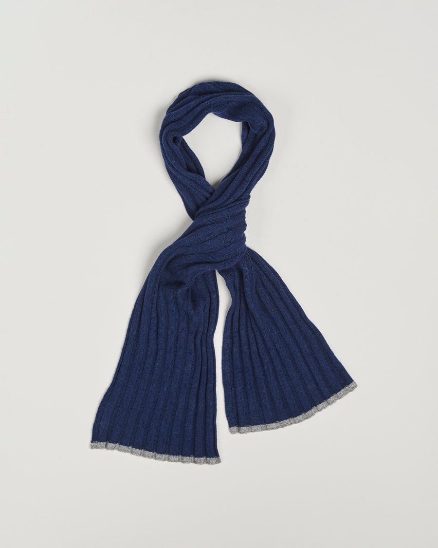 Uomini | Sciarpe | Brunello Cucinelli | Wool/Cashmere Scarf Navy
