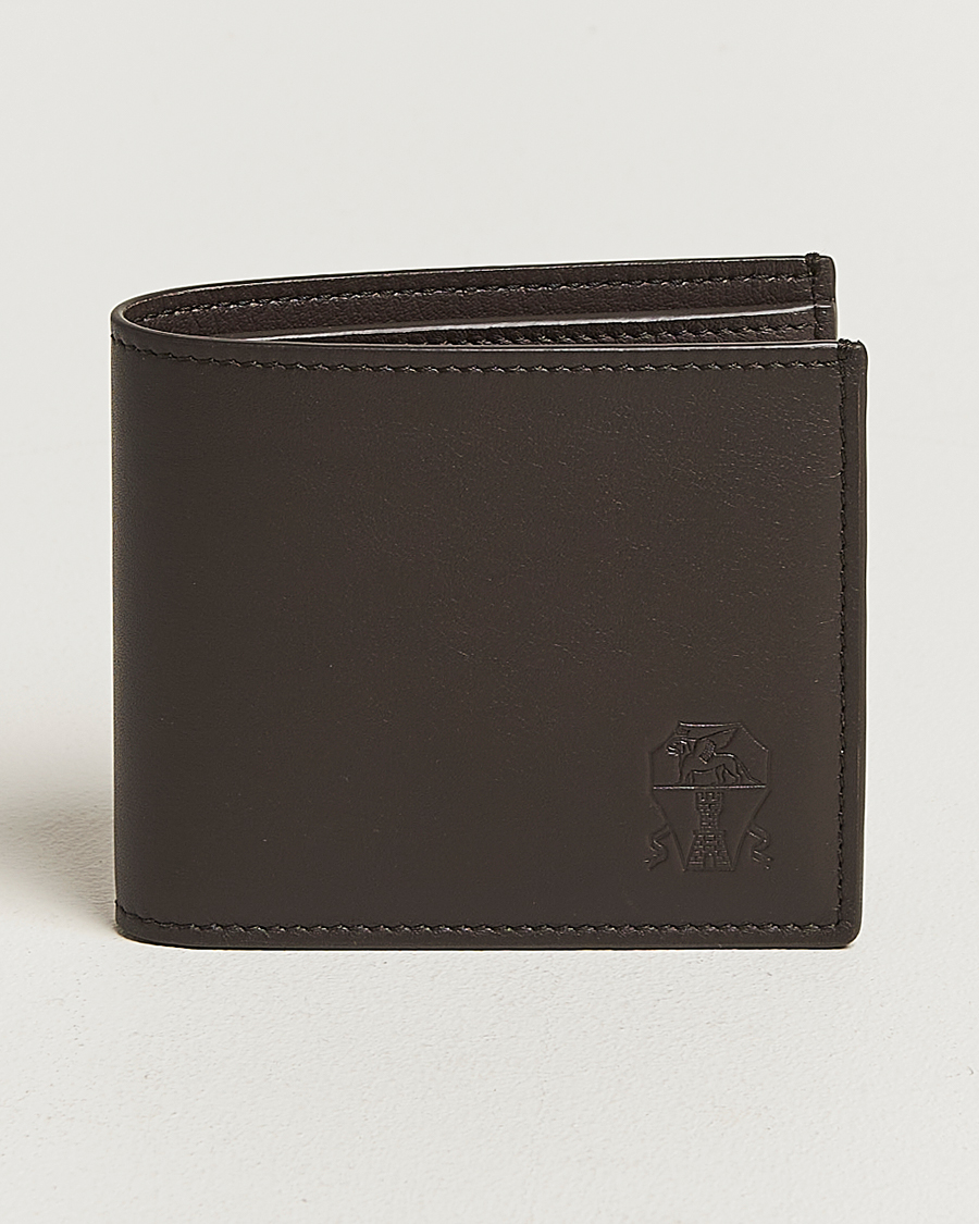 Uomini | Portafogli | Brunello Cucinelli | Leather Wallet Dark Brown Calf