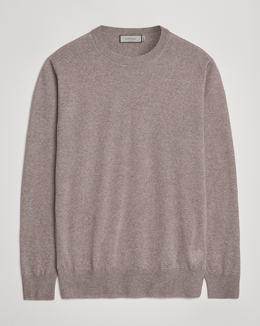 Uomini | Maglieria | Canali | Merino Wool Crew Neck Beige