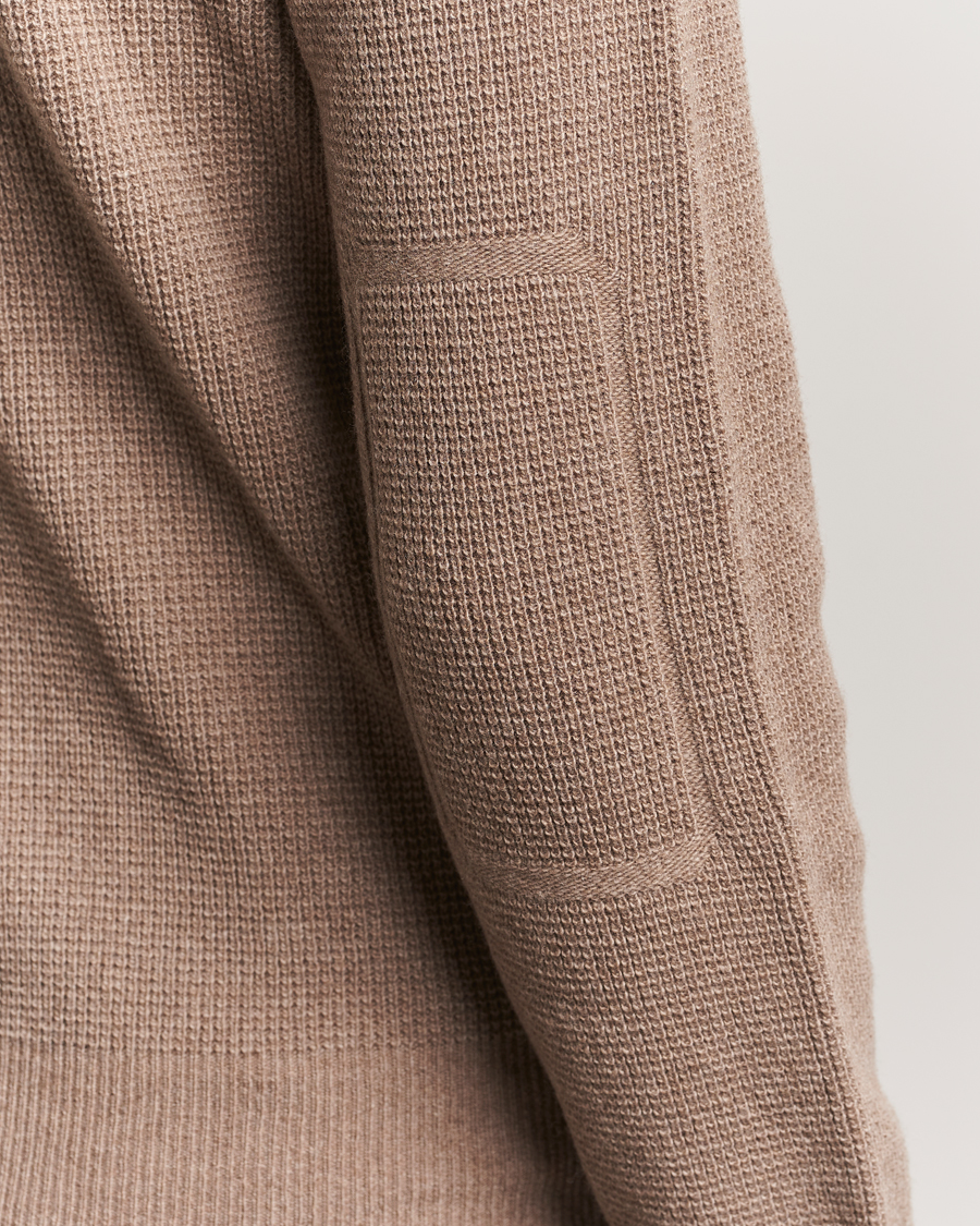Uomini | Maglieria | Canali | Wool/Cashmere Long Sleeve Polo Brown