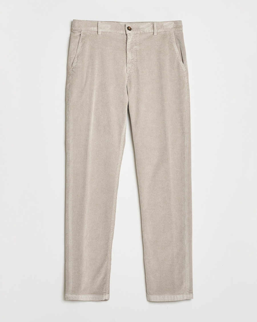 Uomini | Pantaloni | Canali | Soft Corduroy Trousers Beige
