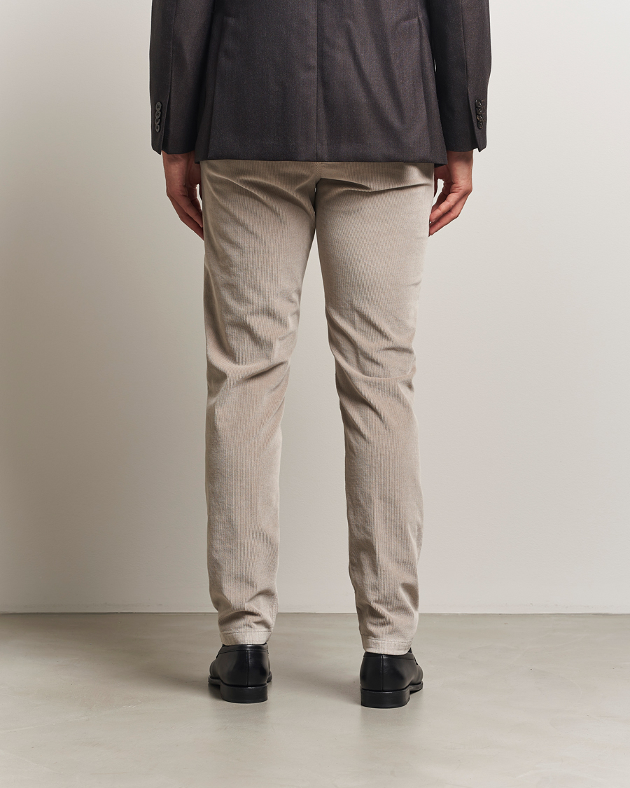 Uomini | Pantaloni | Canali | Soft Corduroy Trousers Beige