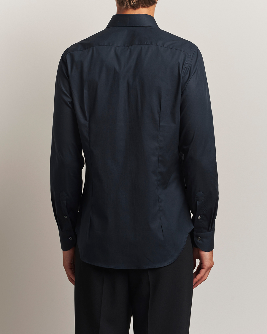 Uomini | Camicie | Canali | Slim Fit Cotton/Stretch Shirt Navy
