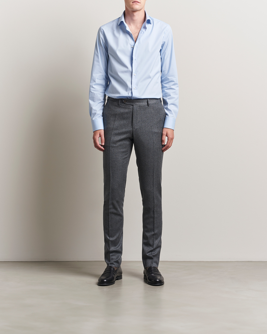Uomini | Camicie | Canali | Slim Fit Cotton/Stretch Shirt Light Blue