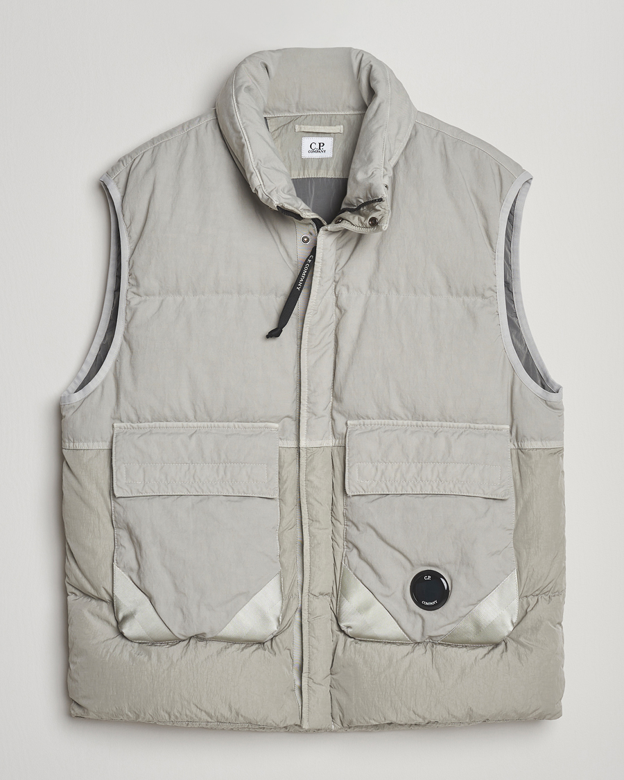 Uomini | Gilet | C.P. Company | Eco Chrome Mixed Down Vest Light Grey