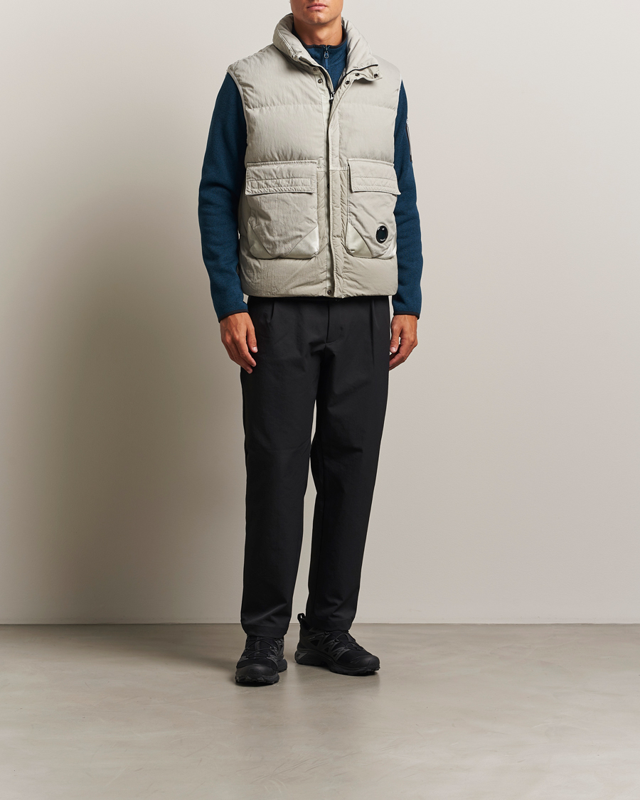 Uomini | Gilet | C.P. Company | Eco Chrome Mixed Down Vest Light Grey