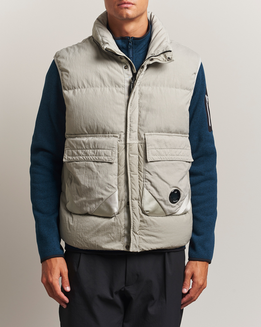 Uomini | Gilet | C.P. Company | Eco Chrome Mixed Down Vest Light Grey