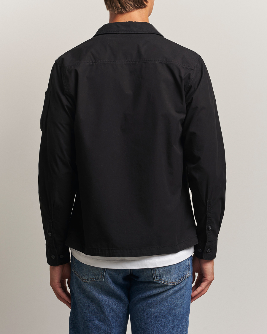 Uomini | Camicie | C.P. Company | Organic Cotton Gabardine Zip Overshirt Black