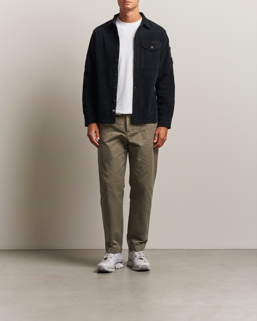 Uomini | Camicie | C.P. Company | Corduroy Lens Overshirt Black