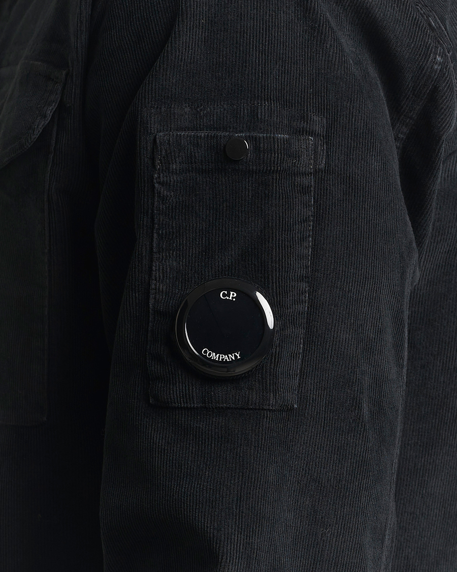 Uomini | Camicie | C.P. Company | Corduroy Lens Overshirt Black