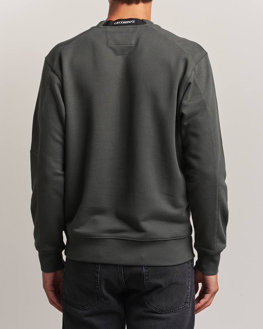 Uomini | Maglieria | C.P. Company | Diagonal Raised Fleece Lens Sweatshirt Grey