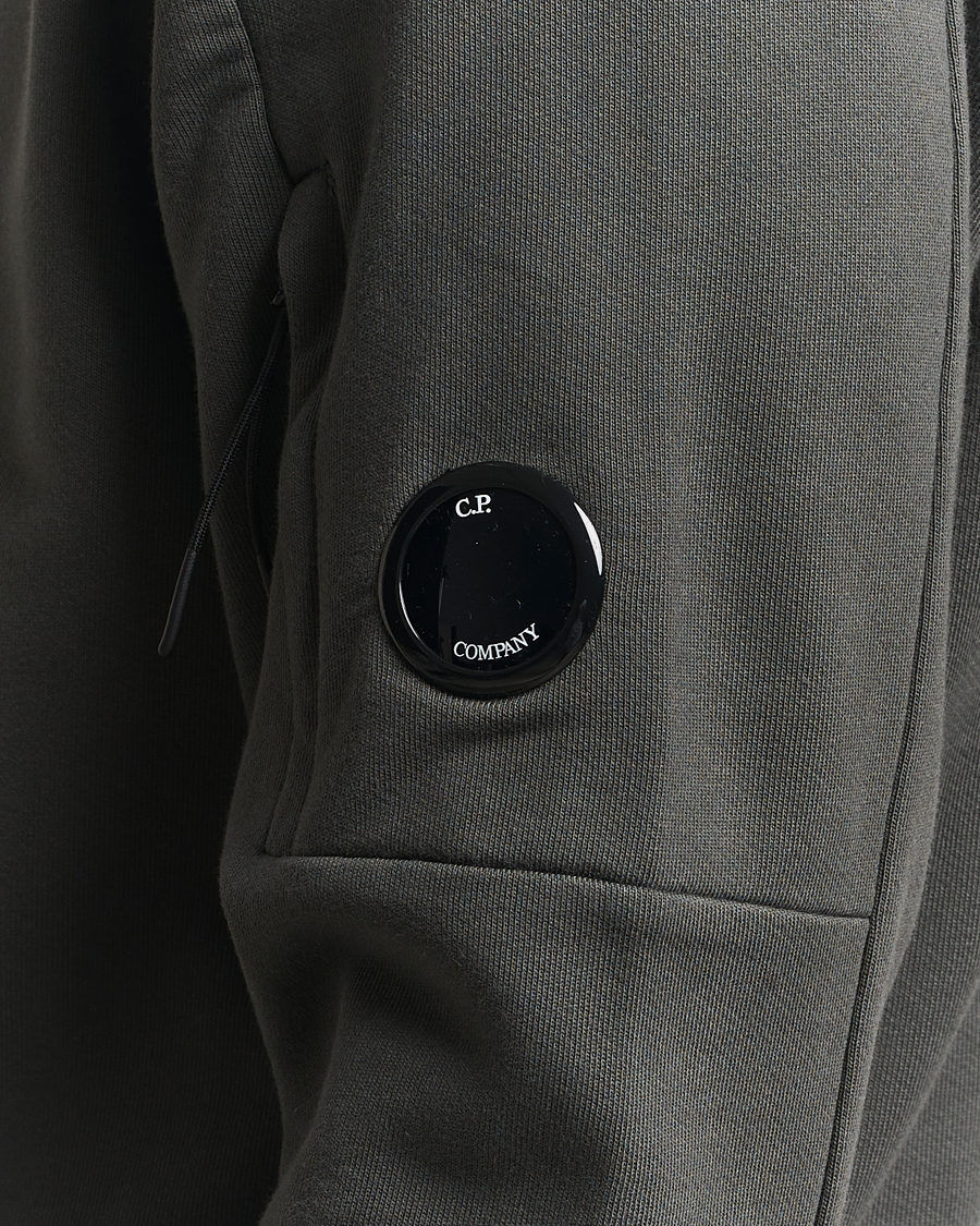 Uomini | Maglieria | C.P. Company | Diagonal Raised Fleece Lens Sweatshirt Grey