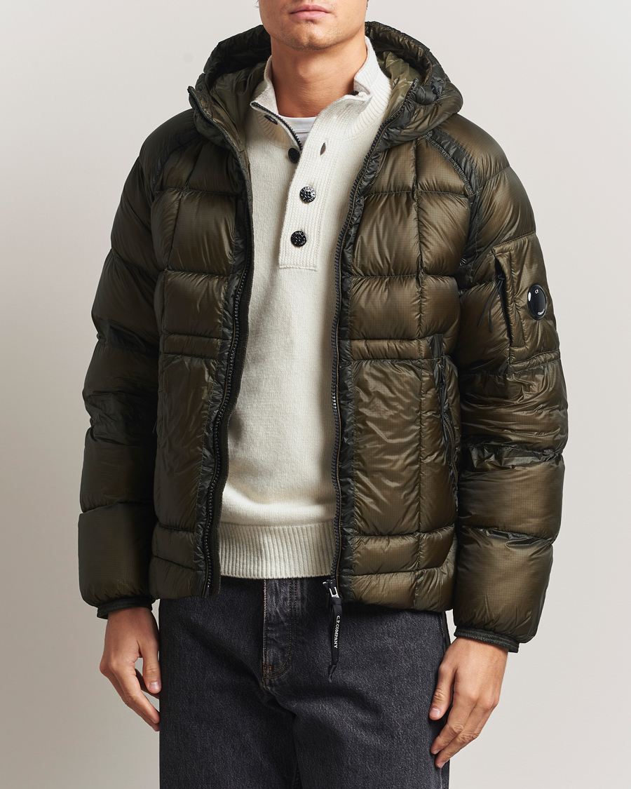Uomini | Giacche | C.P. Company | DD Shell Padded Hood Jacket Dark Green
