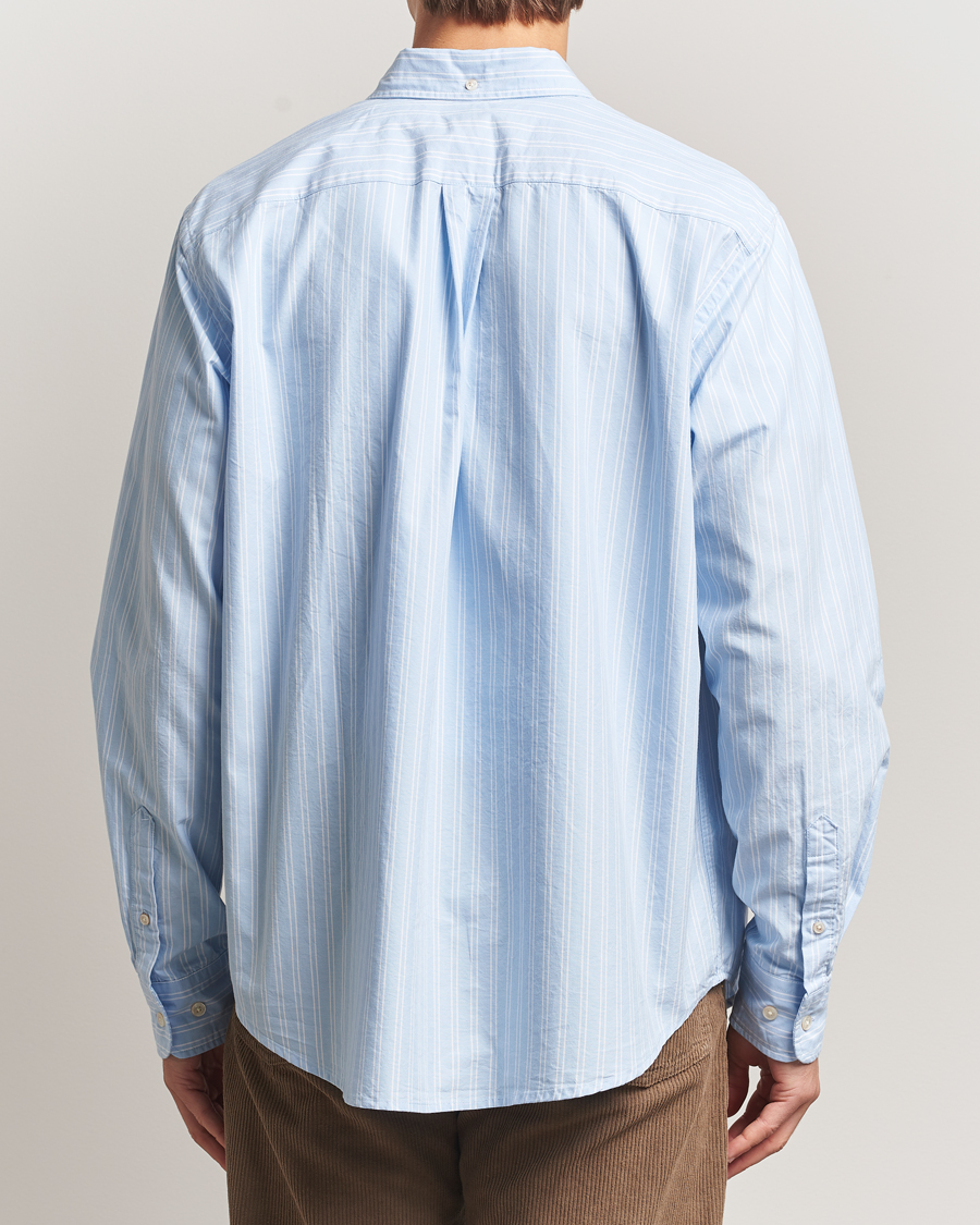 Uomini | Camicie | Forét | Flag Regular Fit Oxford Shirt Light Blue Stripe