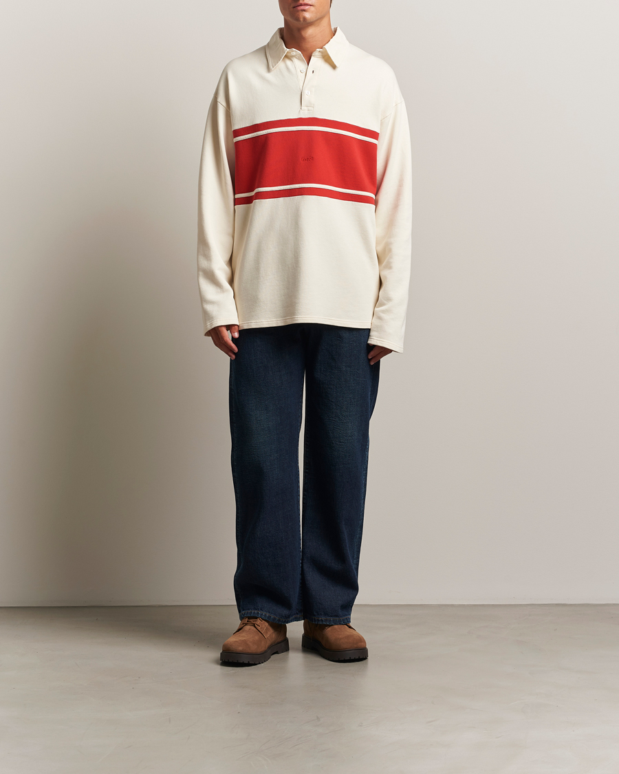 Uomini | Maglieria | Forét | Match Rugby Sweatshirt Cloud/Red