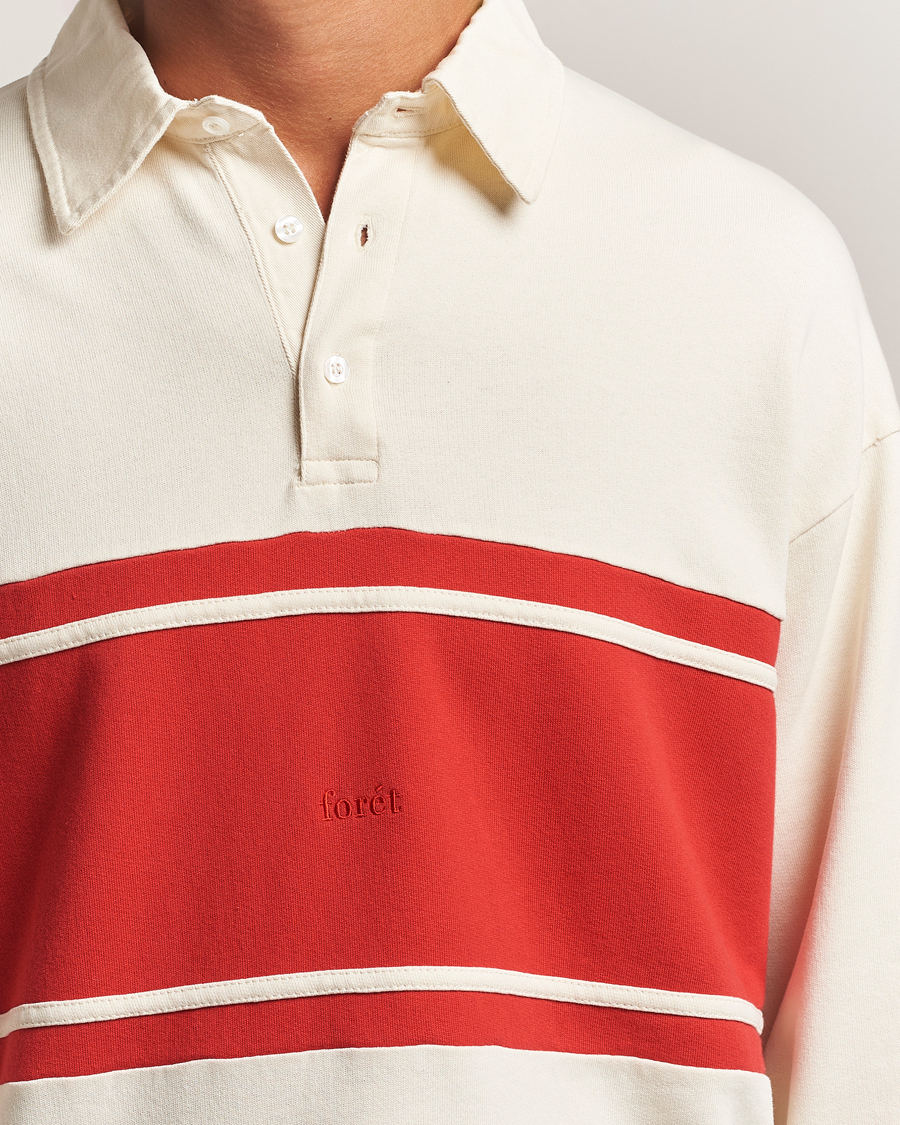 Uomini | Maglieria | Forét | Match Rugby Sweatshirt Cloud/Red