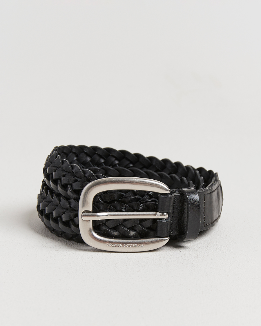 Uomini | Cinture | Golden Goose | Woven Belt Black Calf