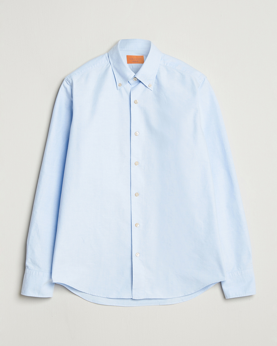 Uomini | Camicie | Grigio | Oxford Button Down Shirt Light Blue