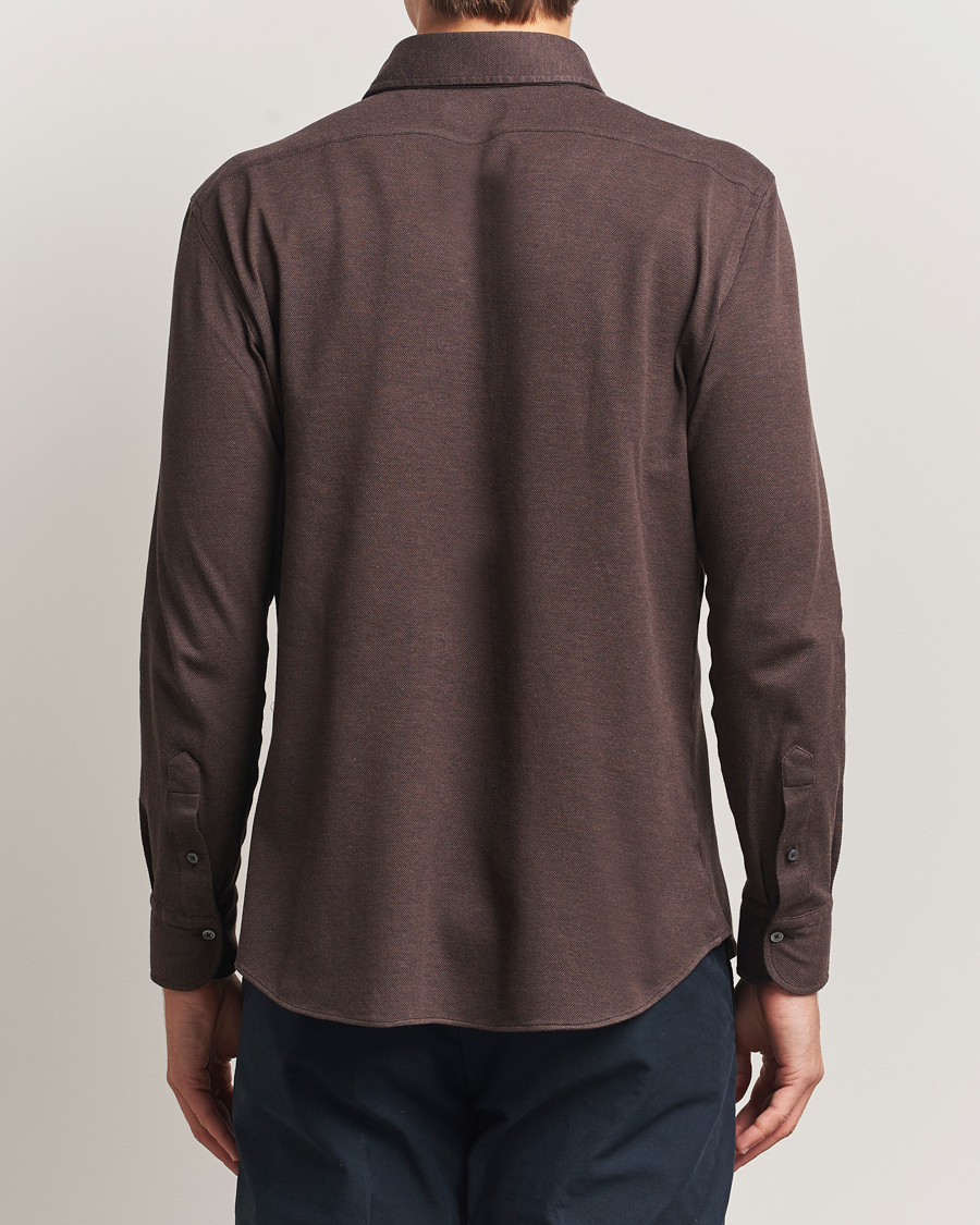 Uomini | Camicie | Grigio | Cotton Jersey Shirt Dark Brown