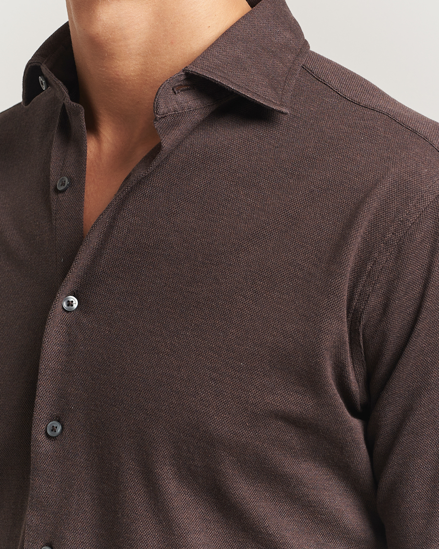 Uomini | Camicie | Grigio | Cotton Jersey Shirt Dark Brown