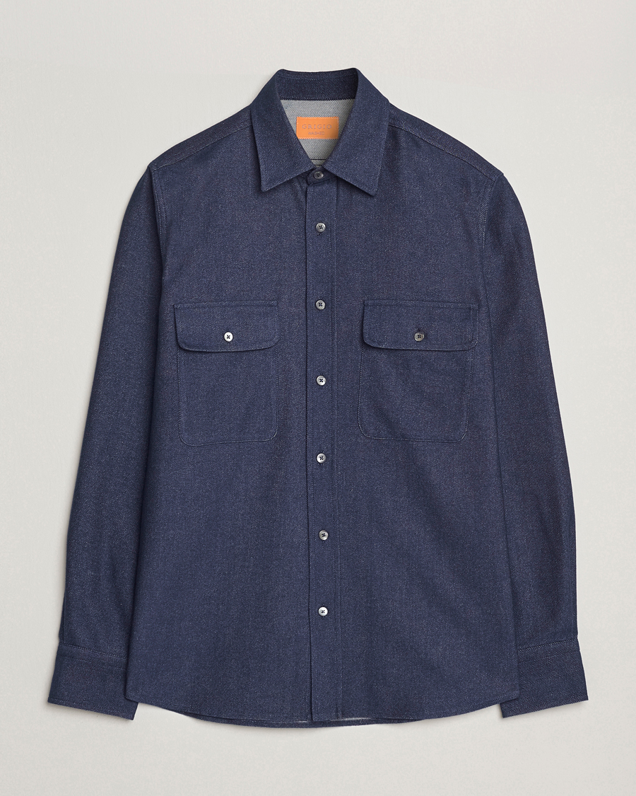 Uomini | Camicie | Grigio | Heavy Twill Overshirt Navy